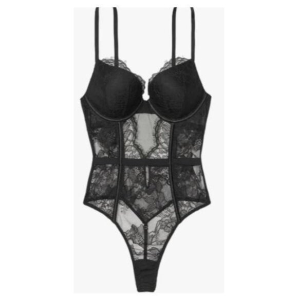 Victoria's Secret Bombshell Lace Teddy, Push Up, Women's Lingerie, Very Sexy Col - Picture 1 of 4